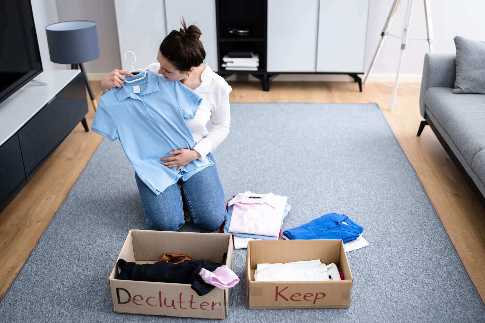 moving in together decluttering for storage